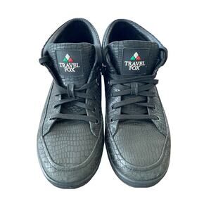 41 (8) Travel Fox Men's Cancun Snake Embossed Black Sneakers Shoes